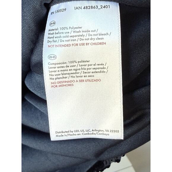 NEW! Esmara Green Sequin Wrap Dress Size Large 12/14 Blue NWT - Picture 6 of 9